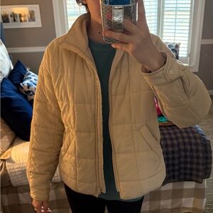 Amazon Women's Tan Quilted Puffer Jacket